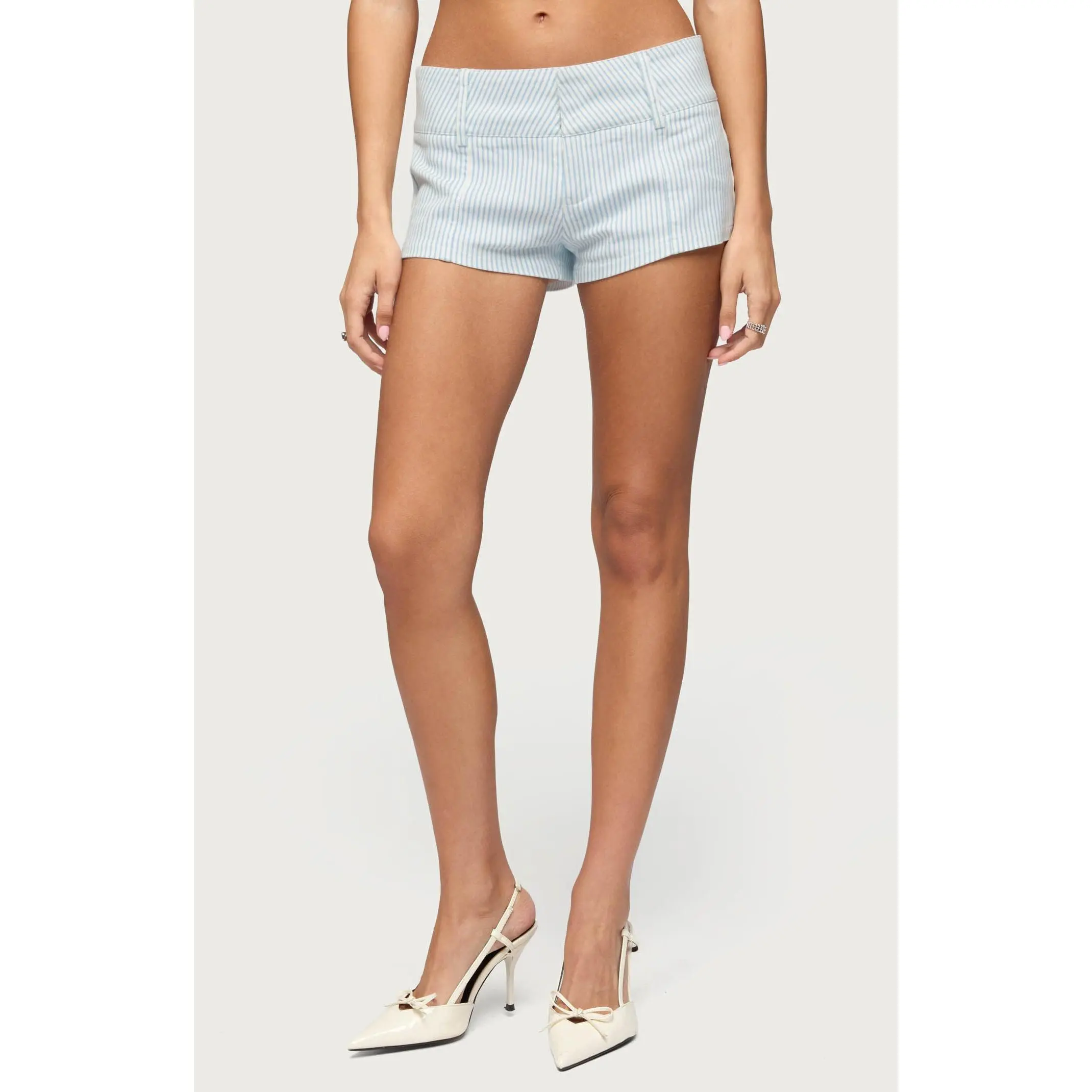 Edikted Women's Myah Pinstripe Micro Shorts