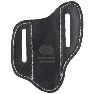 3D Leather Pancake Knife Sheath with Floral Tooling