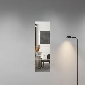 30cm * 30cm acrylic mirror self-adhesive wall sticker, non glass self-adhesive mirror sticker, DIY square mirror art mosaic home decor, Household decoration supplies, suitable for bedroom, living room, family gym, with foam glue
