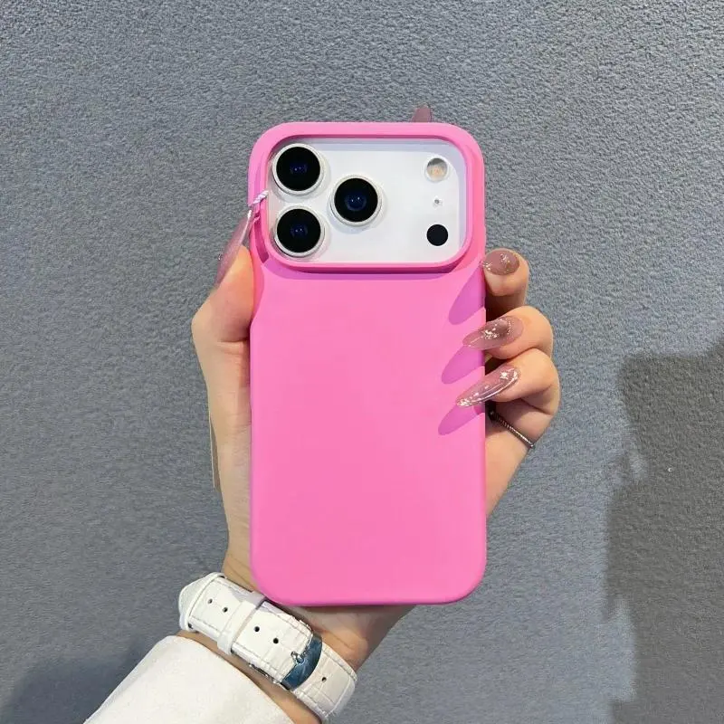 Luxury Silicone Phone Case & Screen Protector Bundle for iPhone 17, Shockproof Liquid Silicon Back Cover for iPhone 17 Pro Max, Accessories