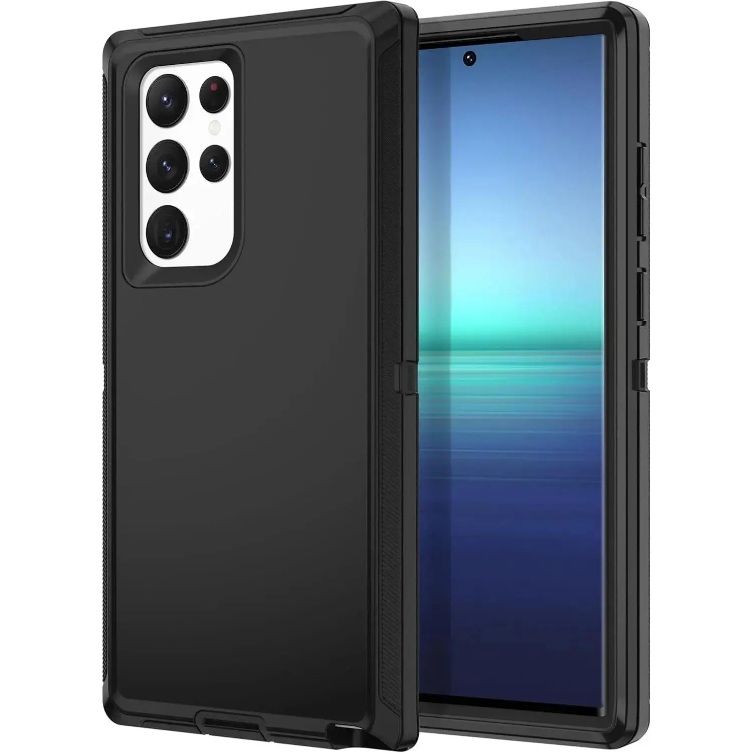 Entronix Case for Galaxy S23 Ultra - Heavy Duty, Triple Layer Protection Cover Protective Wireless Dustproof