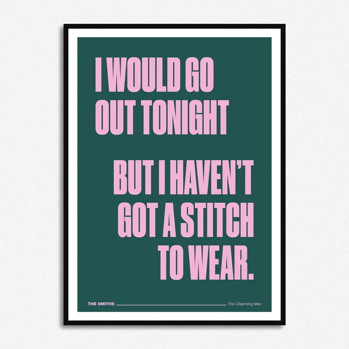 The Smiths | This Charming Man Lyrics Print | Music Print | Unframed Indie Rock Art | Concert Gig Poster | Morrissey