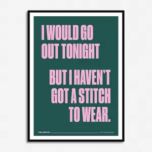 The Smiths | This Charming Man Lyrics Print | Music Print | Unframed Indie Rock Art | Concert Gig Poster | Morrissey