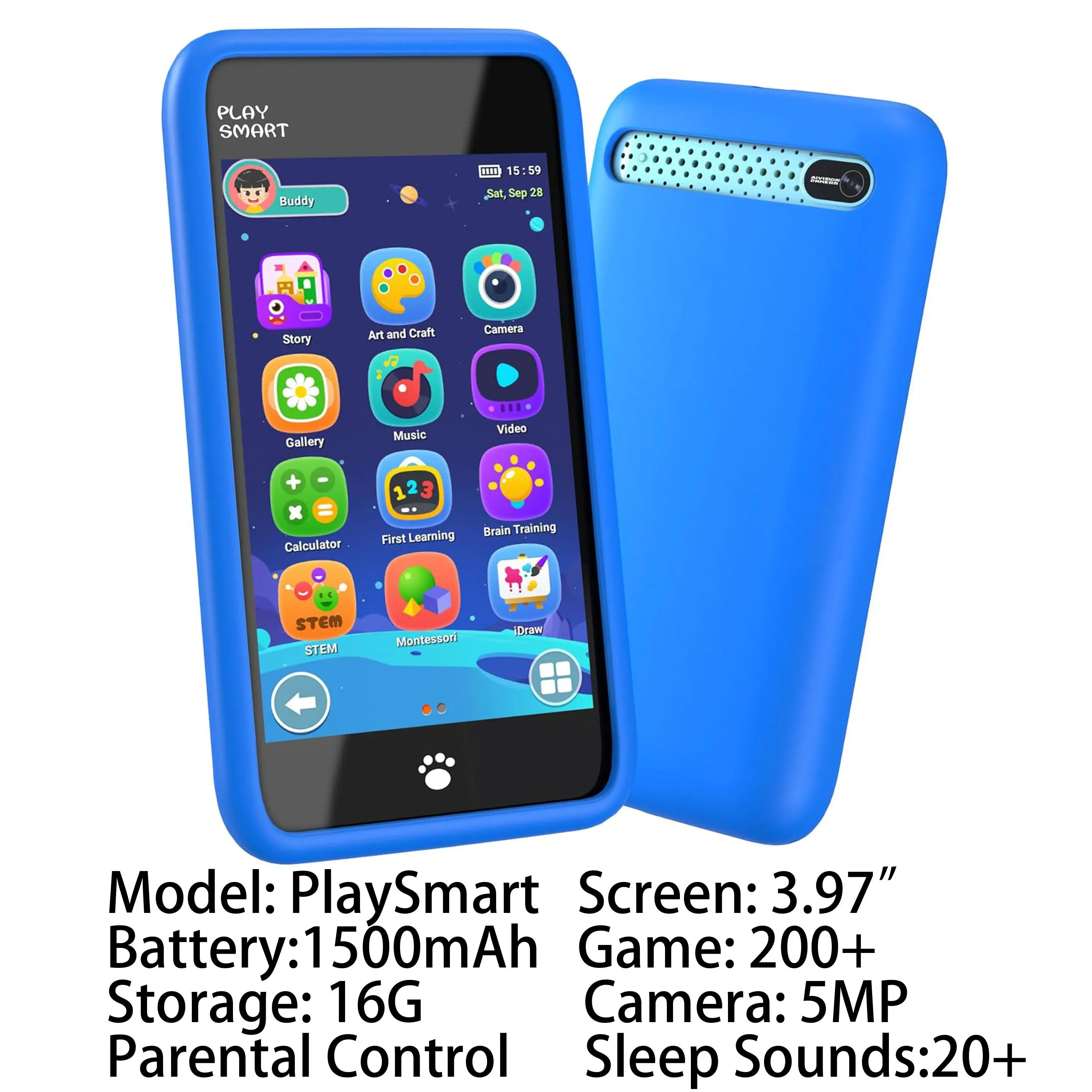 Dekala X39 Kids Phone Toys Age 3-12, 180° Rotatable Camera, Music Player, 2.8" Touchscreen, Mini Phone with Educational Games play tools, Gift for Kid