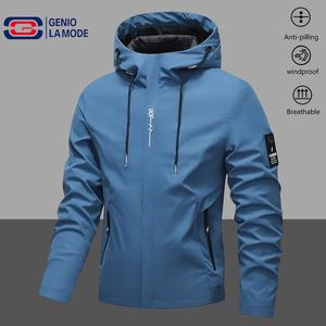 Men’s Outdoor Sport Windproof Waterproof Breathable Lightweight Single-Layer Hiking Jacket, Casual Loose Fit Spring & Autumn Outerwear