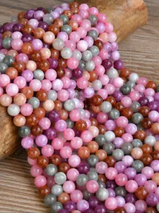 Natural Colorful Alashan Stone Beads, 4mm-10mm Macaron Round Loose Beads, Boho Style Beaded, DIY Jewelry Making Supplies, Necklace, Bracelet, Earrings