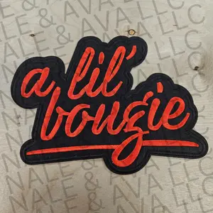 A Lil Bougie Red Embroidered Patch