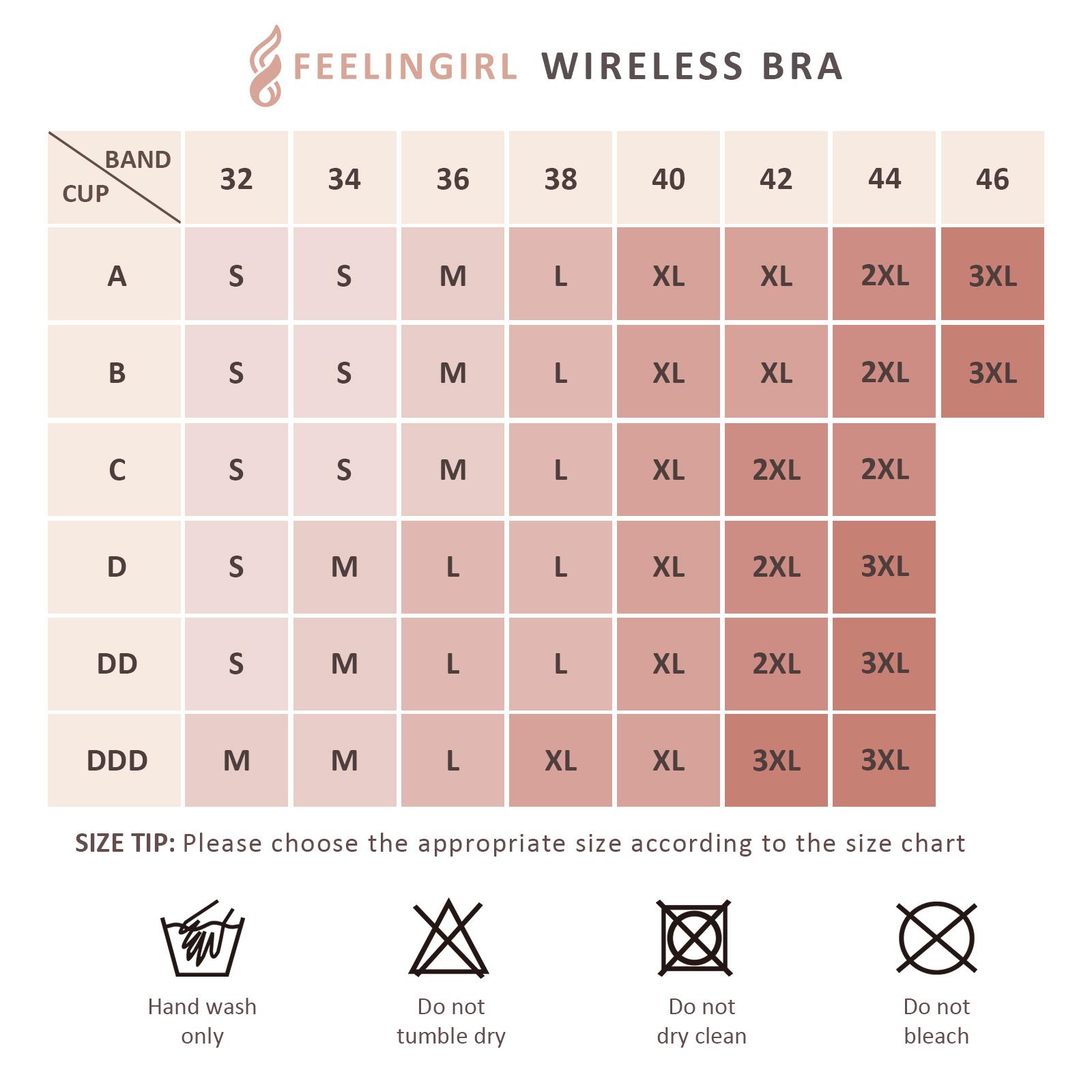 FeelinGirl Women's Unlined Wireless Bra Breathable Sports Bra for Everyday Wear Comfortable Fabric Womenswear Springtok