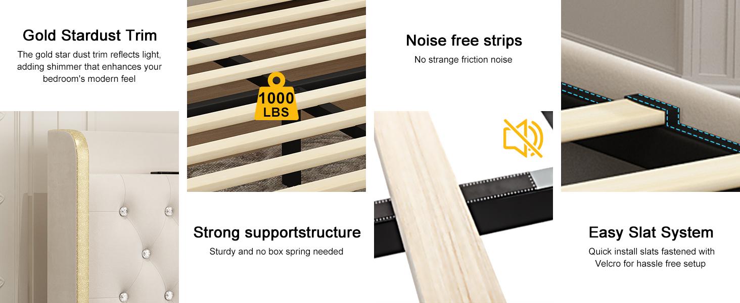 Queen LED Bed Frame with Galaxy Projector, Bluetooth Speakers, 4 Storage Drawers, PU Leather Upholstered – Smart RGB Light Bed for Gaming & Bedroom Decor | Cama LED Queen