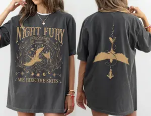 [Comfort Color] Night Fury Dragon Two-Sided Shirt, How To Train Dragon Gift, Gift For Dragonn Lovers
