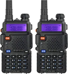 Baofeng UV-5R Dual Band Two Way Radio Transceiver (2 Pack Full Kit), USB Charging Long Range Supports CHIRP Portable Handheld Walkie Talkie, Wireless Electronic Gadgets, Digital Intercom, Compact, Device, Remote, Durable Handheld Ham Radio Transceiver