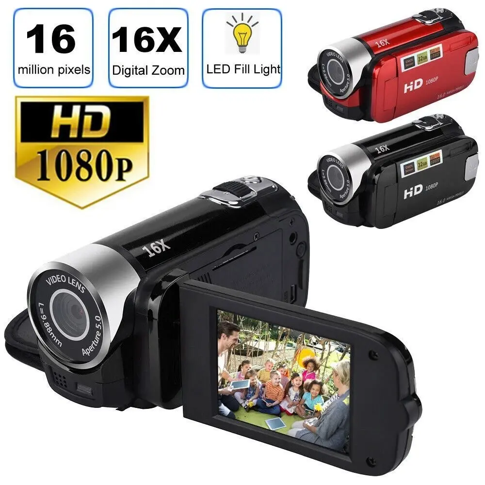 1080P HD Camcorder Digital Video Camera with 24MP Sensor 16X Zoom TFT LCD Display Night Vision DV AV Compatibility for All Occasions