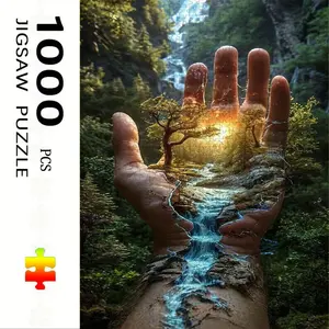 1000-Piece Giant Hand Puzzle Set, Large Paper Jigsaw Puzzle Without Frame, Perfect for Home DIY Decoration & Interactive Fun