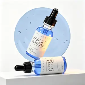 Asterwood GHK-Cu Peptides Serum, Copper Peptides Serum for Face - Tightening, Repairing, Collagen Boosting - with Hyaluronic Acid - Fragrance-Free 29ml