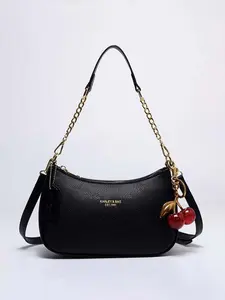 Minimally designed single shoulder armpit bag, simple and casual multifunctional texture single shoulder bag, personal metal chain strap exquisite single shoulder bag, Handbag Shoulder Bag, suitable for daily travel, shopping, dating, etc.