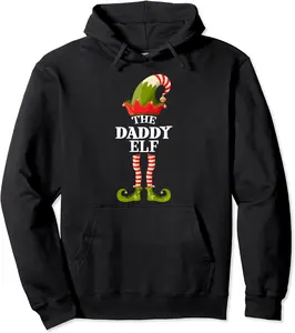 The Daddy Elf Shirt Funny Christmas Group Matching Family Pullover Hoodie - Phoebeumba Shop 96B09KP77V67
