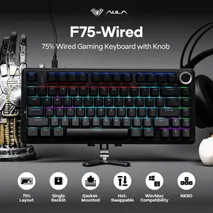 AULA F75 Wired Gaming Keyboard 75%