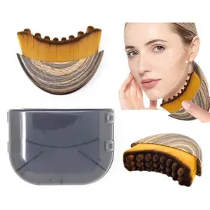 1/2 PCS  Contour Face Brush for Sculpting – Anti-Puffiness, Detox & Lift, Improves Skin Glow & Absorption(1 Pcs Contour Face Brush)