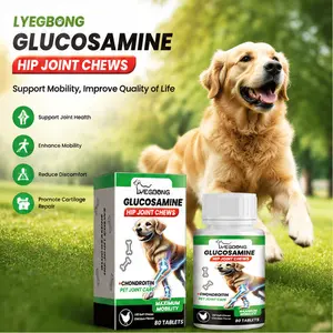 Yegbong Dog Joint Supplement Hip Support Glucosamine Chondroitin MSM Soft Chews Senior Puppies Large Medium Small Dogs Healthy Active Joints Pain Relief Mobility Energy Boost Pet Vitamins