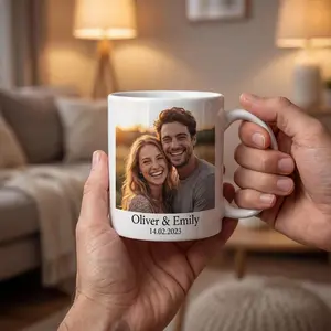 Personalised Photo Mug with Text | Custom Picture Coffee Mug Gift for Her | Printed Photo Cup | Unique Birthday Gift Idea