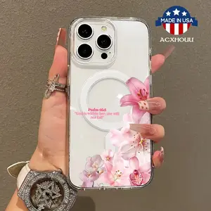 [Magnetic Design]Holy Guarantee Flower ultra-thin, supports MagSafe, shockproof |   Fun style, suitable for iPhone 17 16 15 14 13 12 11 XS X XS Max, shockproof soft silicone protective case, an ideal holiday gift for friends, family, or yourself