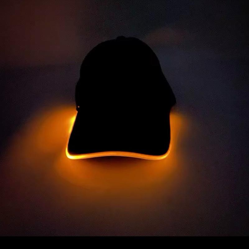Hip Hop Party LED Cap Baseball Caps with Illuminated Brim for Night Events and Festivals