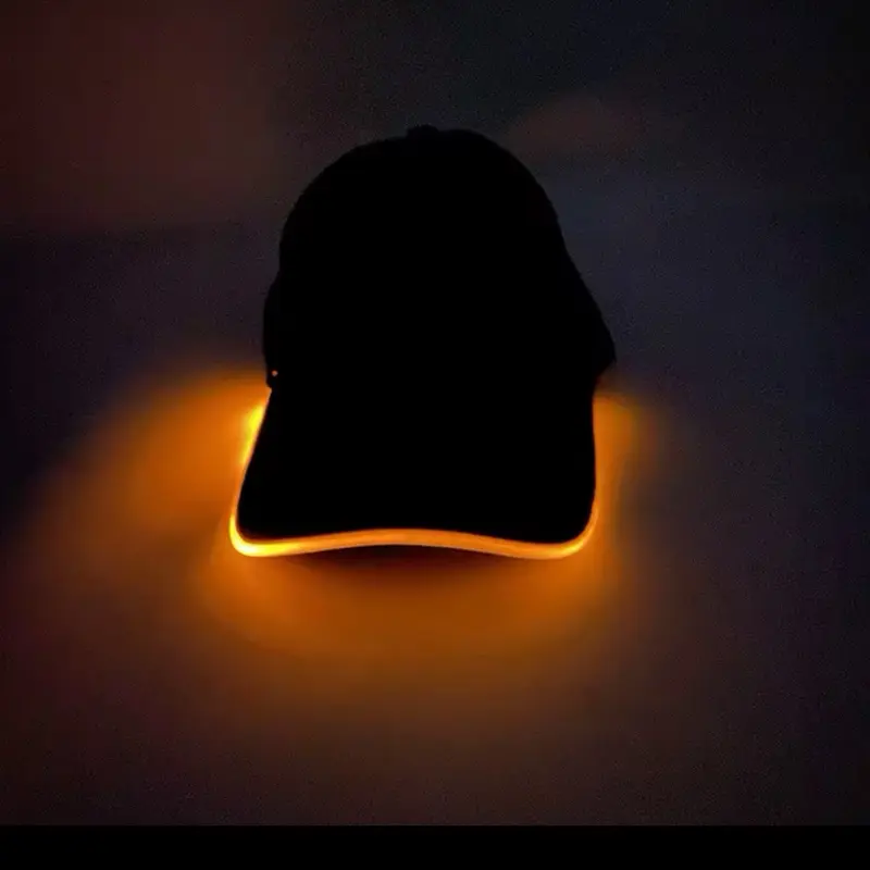 Hip Hop Party LED Cap Baseball Caps with Illuminated Brim for Night Events and Festivals