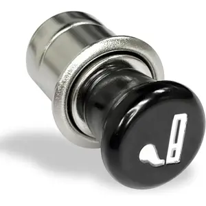 12V Metal Plastic Construction Cigarette Lighter, Pop-Out Car Cigarette Lighter Replacement Accessories, Automatic Cigarette Ignition Lighter Power Plug Socket Fits Most Vehicles (Black)