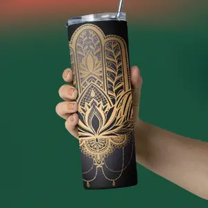 Hamsa - 20oz Skinny Tumblers - with lid & 2 straws