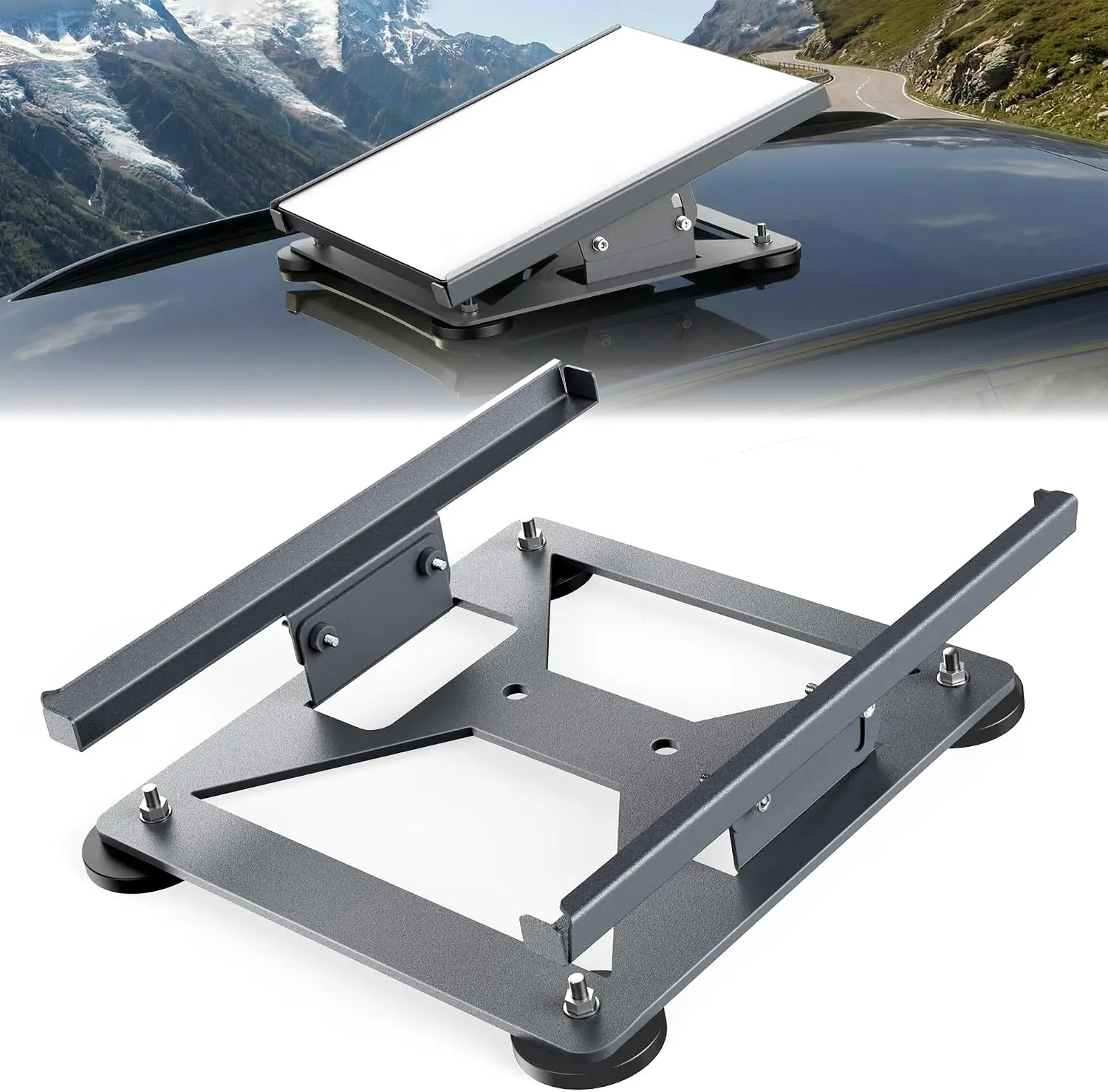 Vehiker Starlink Mini Mount with 220lbs Heavy Duty Magnet Bases,   30° Adjustable Starlink Mini Magnetic Mount Professional for Cars, RVs, Boat, Weather-Resistant, Carbon Steel