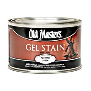 Old Masters 292683 0.5 Pint Aged Oak Gel Stain, Aged Look, Oil-Based