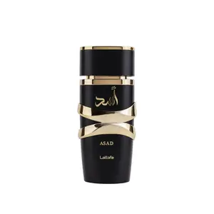 Lattafa Asad Eau de Parfum Spray 3.4 Ounce - Unisex Vanilla Fragrance with Black Pepper & Pineapple Top Notes