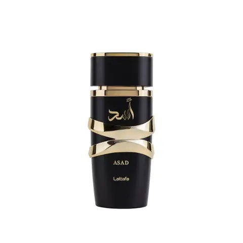 Lattafa Asad Aromatic Eau de Parfum Spray - 3.4oz Boxed Fragrance, Unisex Cool Spice Aromatic Scent with Black Pepper, Pineapple Top Notes, Amber Warmth, Vanilla Base, Long-Lasting, 12 Months Shelf Life