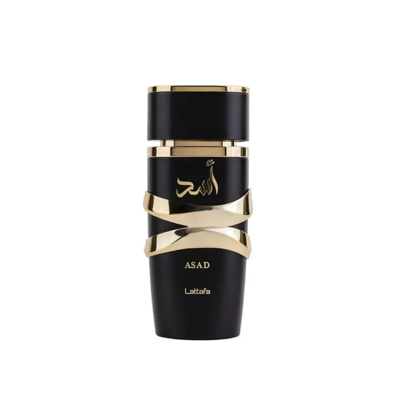 Lattafa Asad Aromatic Eau de Parfum Spray - 3.4oz Boxed Fragrance, Unisex Cool Spice Aromatic Scent with Black Pepper, Pineapple Top Notes, Amber Warmth, Vanilla Base, Long-Lasting, 12 Months Shelf Life