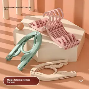 5pcs Magic folding clothes drying rack - Portable clothes hanger, sock drying rack, seamless clothes drying rack - Great item for students and travelers.