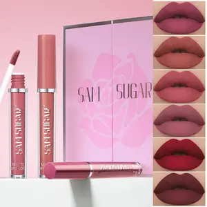 6 Color Lip Gloss Set Matte Makeup To Show Complexion, Intensely Pigmented Lip Gloss Velvet Lipstick