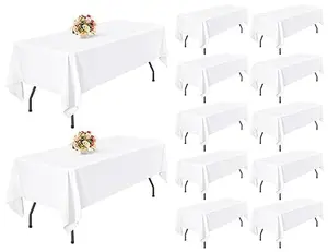 4/12-Pack Boho Tablecloths – Washable, Wrinkle-Free Fabric for Weddings, Valentine’s Day, Baby Shower, Bridal Shower, Birthday Parties, Romantic Dinners, Dining Tables & 2026 Trendy Event Decorations