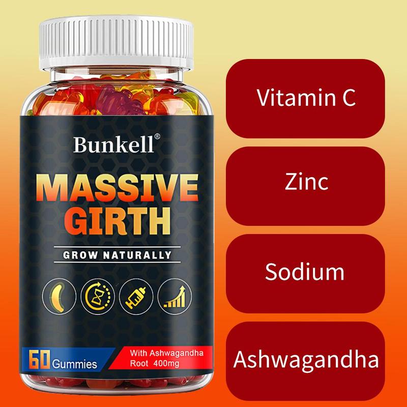 Bunkell men's Health Supplement, Supports energy, endurance, and vitality, 30/60 Capsules