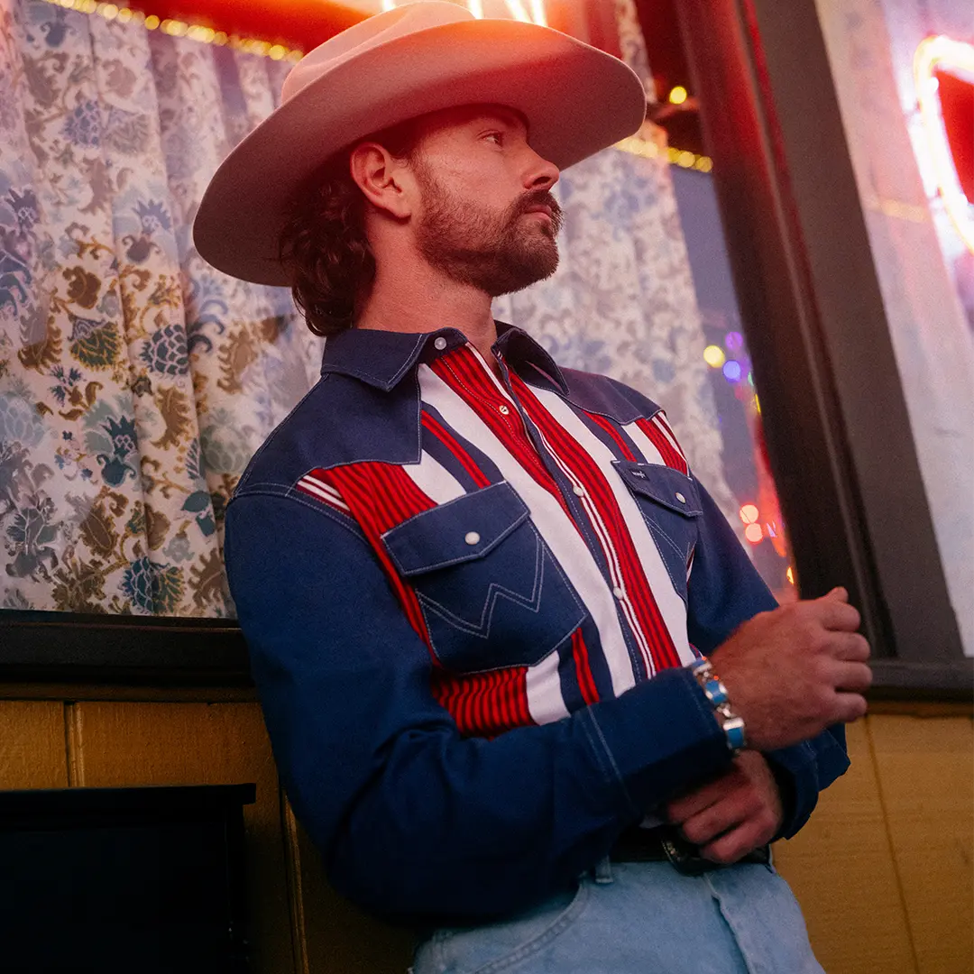 Lone Star Brushpopper Western Snap Workshirt -  American Bold