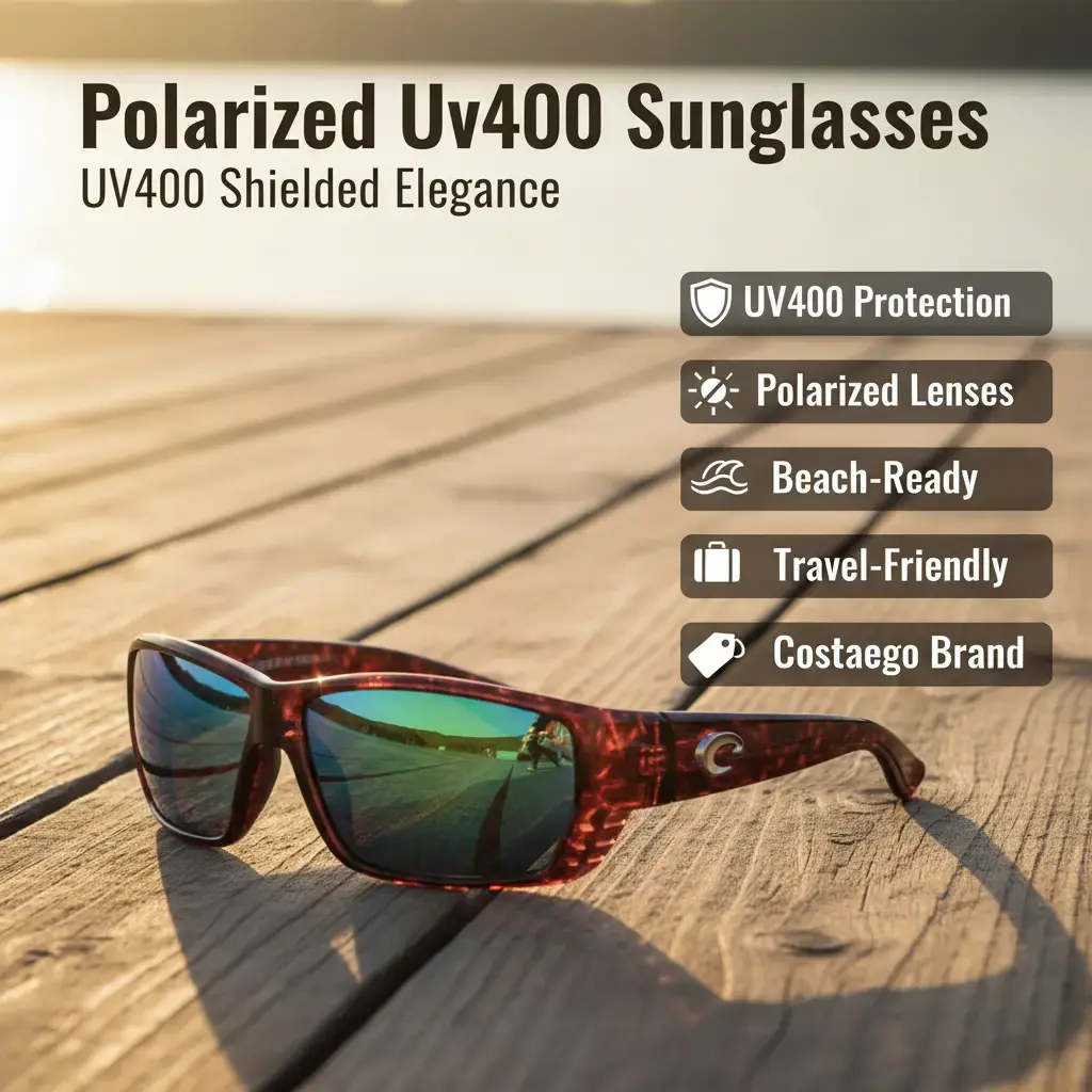 Costaego Polarized Outdoor Sunglasses – UV400 Protection for Beach & Travel