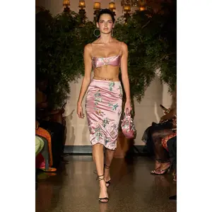 Pink Silk Embroidred Bralette