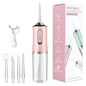 Cordless Water Flosser (260ml) - Toothbrush Set&4 Nozzles | Suitable for orthodontic appliances and travel, portable oral care, portable USB charging, suitable for travel and home use, protecting teeth