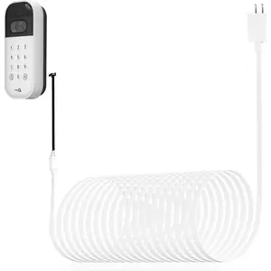 Hardware tools iTODOS 20ft/6m Power Cable and Adapter for myQ Smart Garage Door Video Keypad, Weatherproof Outdoor Flat Charging Cable Continuously Charging Your Video Keypad