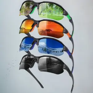 4-Pack Lightweight Polarized Sports Eyewear for Men & Women - UV400 Protection Half-Rim/Rimless Polarized Men's Frames for Outdoor Activities