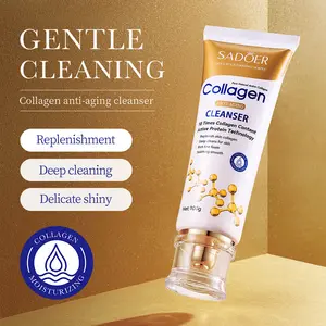 Collagen Gentle Facial Cleanser - Deep Cleansing, Hydrating & Non-Drying Firming & Hydrating Collagen Skincare Kit | 6-Step Anti-Aging Routine (Cleanser, Toner, Eye Serum, Face Serum, Lotion, Cream)