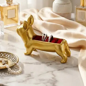 Creative Dog-Shaped Jewelry Storage Display Rack, Resin Material Home Decor, for Jewellery, Rings, Necklaces, Bracelets, Earrings