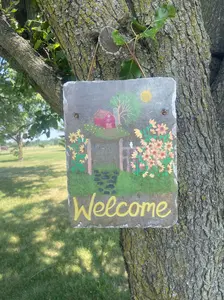 Rustic Sunflower Welcome Sign Wall Decor