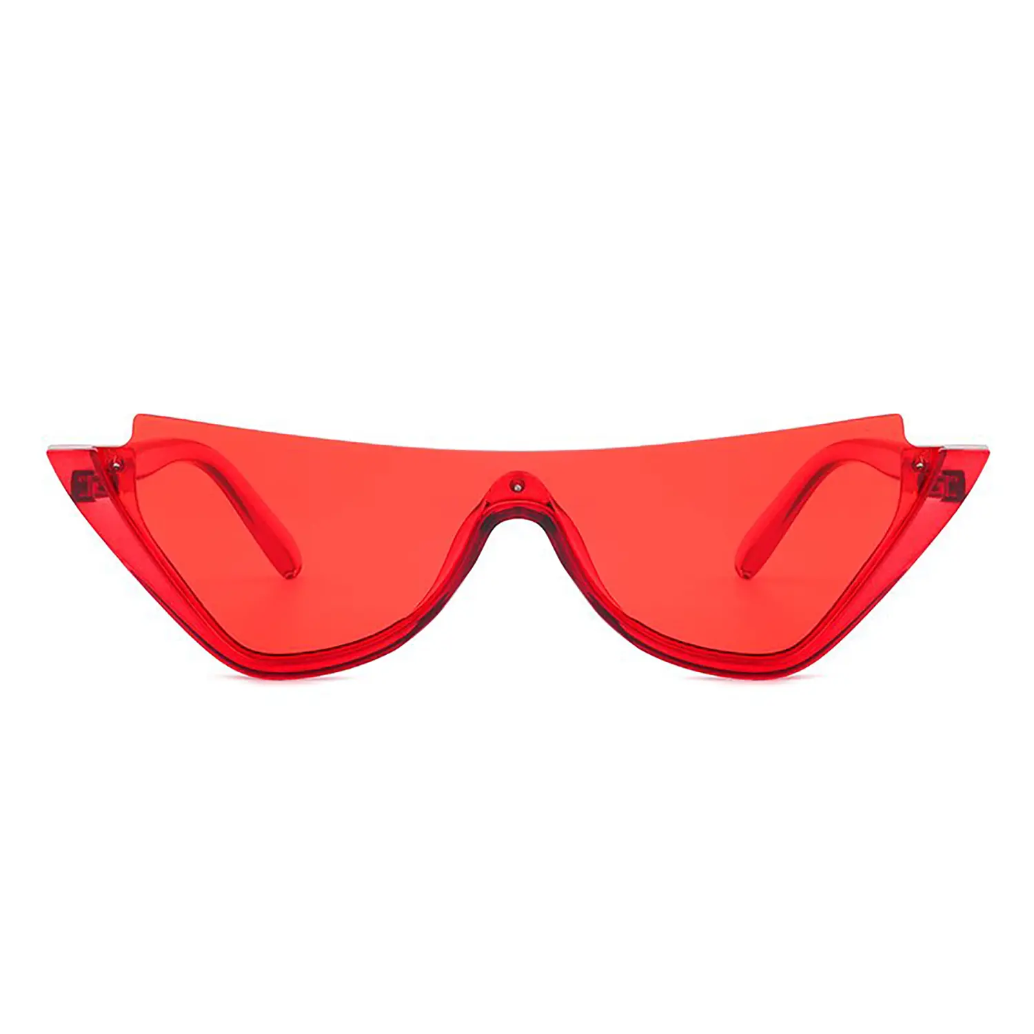 Women's Small Cat Eye Sunglasses, Fashion Half Frame Eyewear with UV Protection for Beach, Pool, Cycling & Driving, Improves Driving Safety, Running, Mountaineering, Semi Rimless