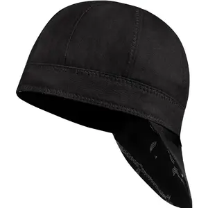 🔥 Reversible Welder Cap 8-Panel| Flame-Resistant Cotton Safety Protection| Comfort Fit for Men & Women (Black, 7 3/4)