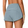 QUEENIEKE Athletic Shorts for Women High Waisted Workout Shorts Womens Quick Dry with Mesh Liner Zipper Pockets split shorts running